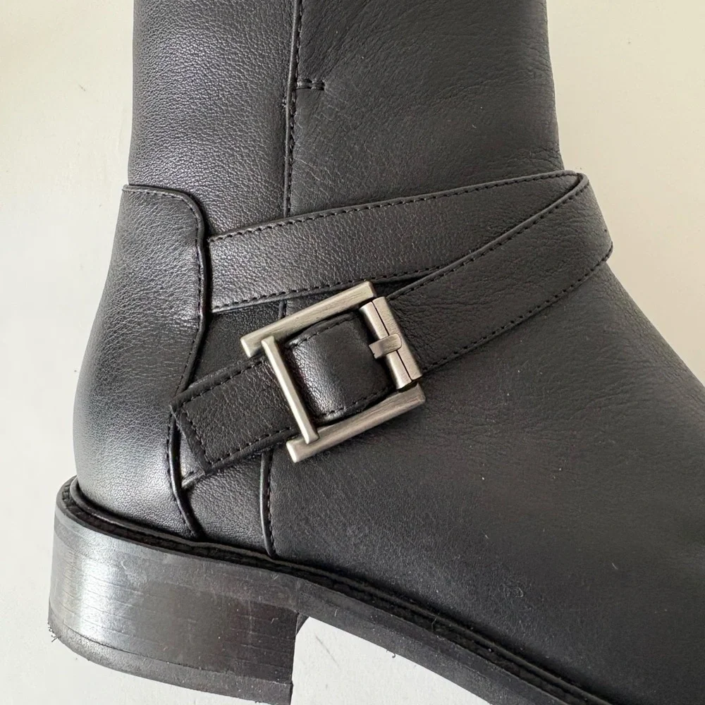 Aquatalia  Bree Black Leather Ankle Boots, NWOT Water Resistant